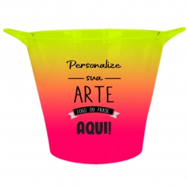 Balde de Gelo Personalizado - Acrílico - Bicolor - 5 l