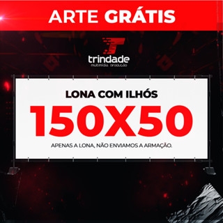Banner Faixa Lona 150 X 50 Cm 300gr