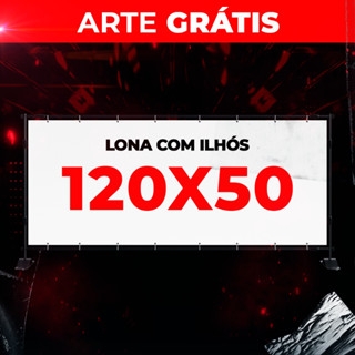 Banner Faixa Lona 120X 50 Cm 300gr