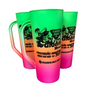 Caneca Slim 430ml (Branca Tricolor)