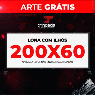 Banner Faixa Lona 200X 60 Cm 300gr