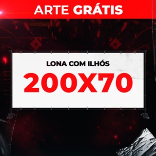 Banner Faixa Lona 200X 70 Cm 300gr