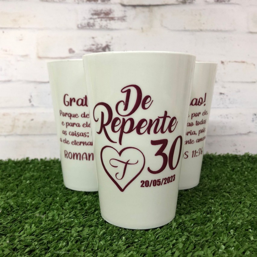 Copo Festa 480 ml (Branco com Degradê)