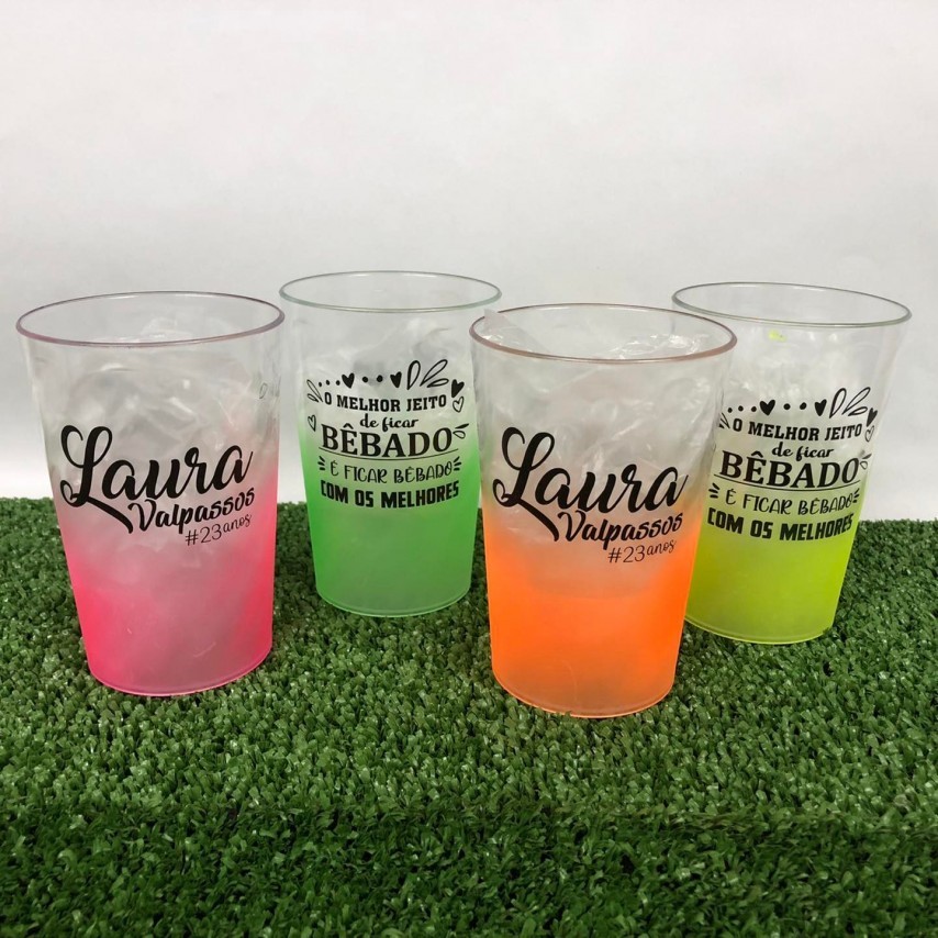 Copo Festa 480 ml (Branco com Degradê)